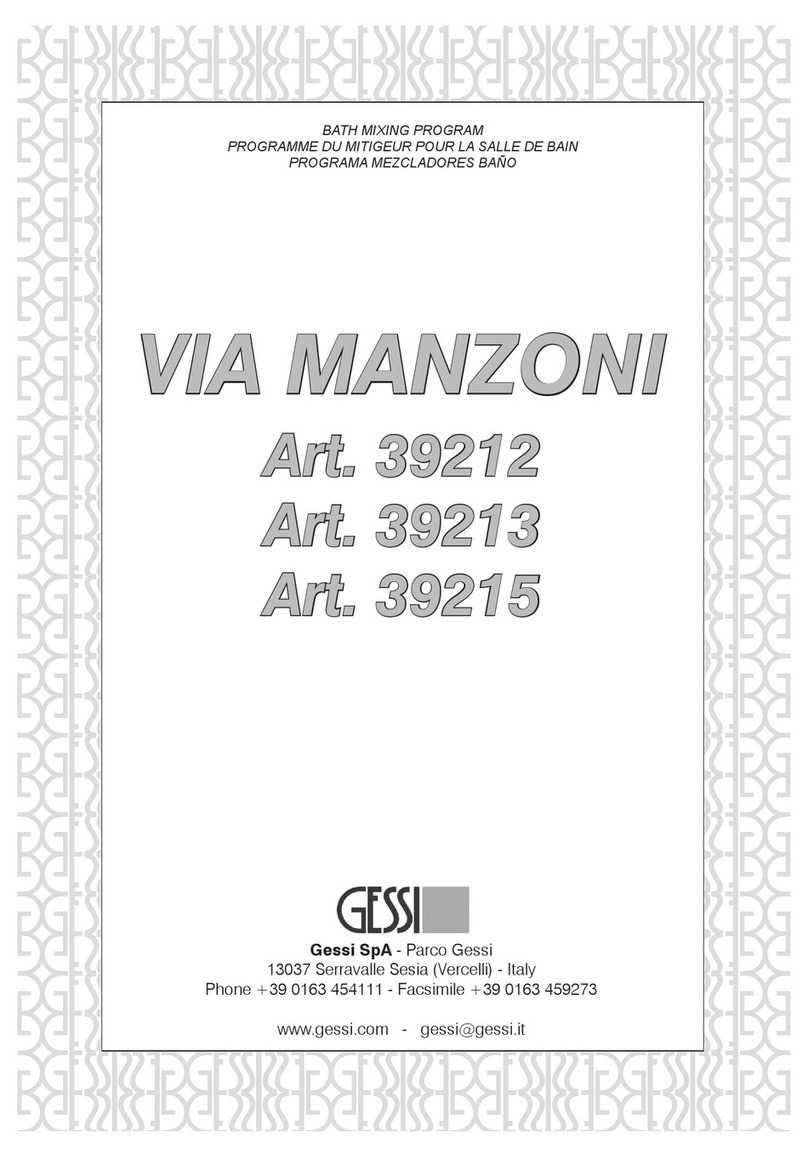 Gessi VIA MANZONI 39212 Installation