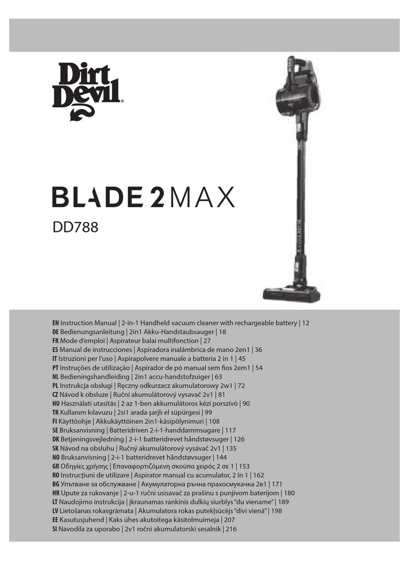 Dirt Devil BLADE 2 MAX User manual Dirt Devil BLADE 2 MAX User manual