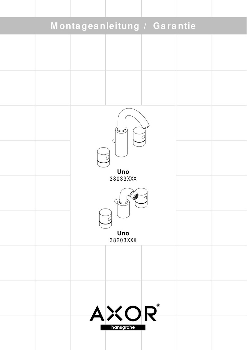 Hans Grohe AXOR Uno 38033 Series manual Hans Grohe AXOR Uno 38033 Series manual