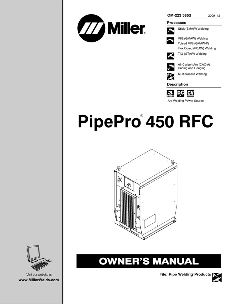 Miller PipePro 450 RFC owner's manual Miller PipePro 450 RFC owner's manual