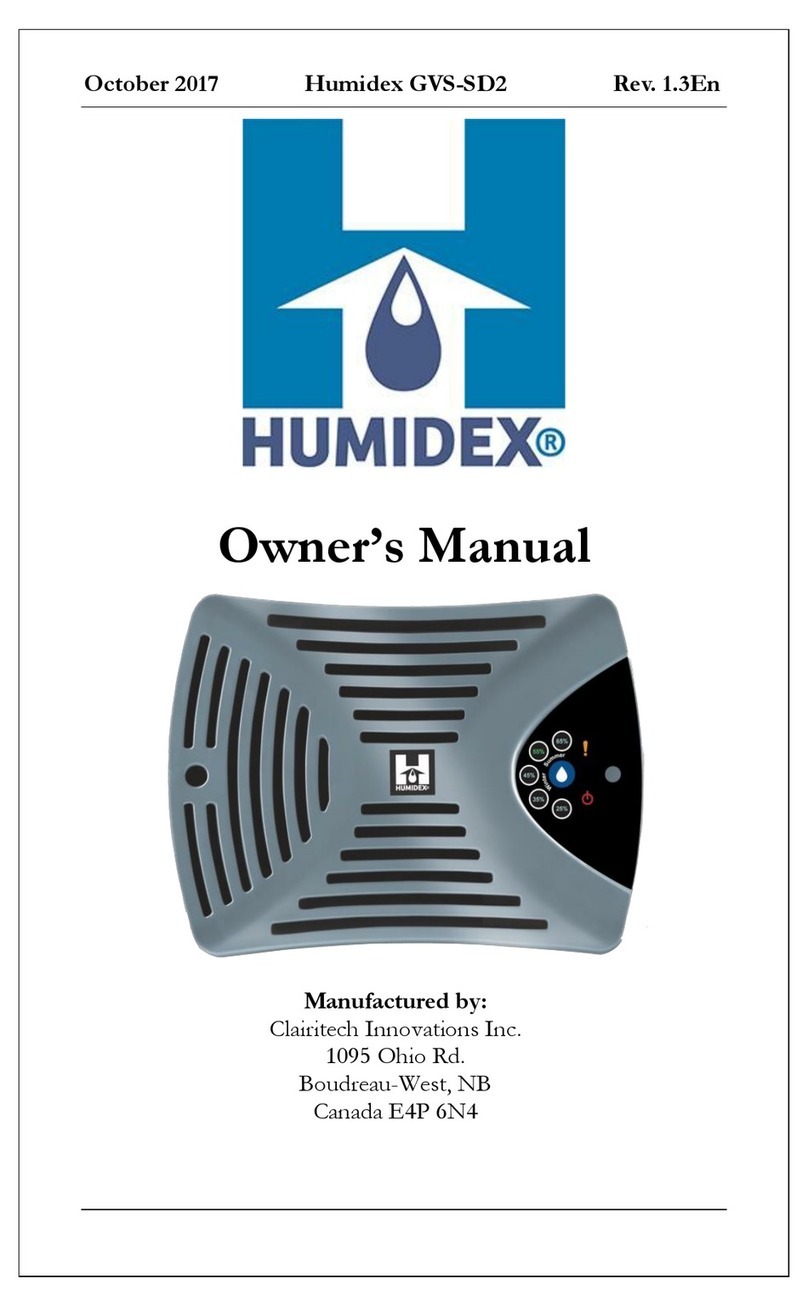 Humidex GVS-SD2 owner's manual