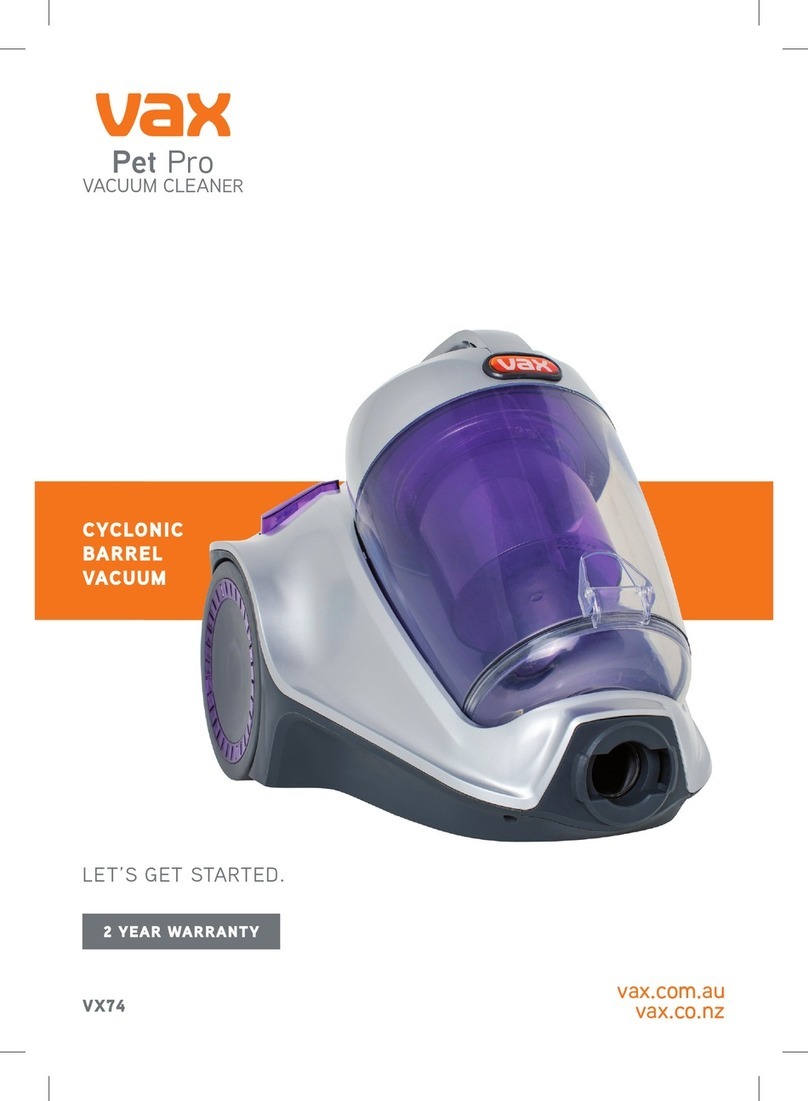 Vax VX74 User manual Vax VX74 User manual