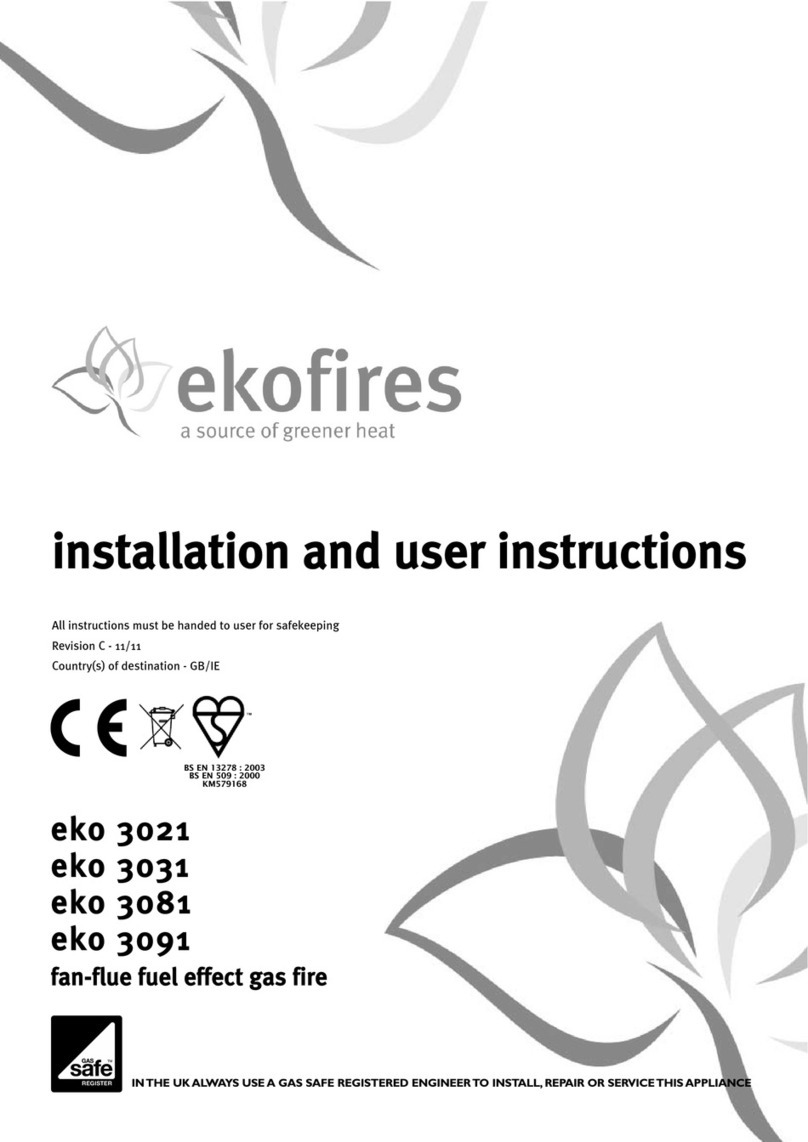 Ekofires eko 3081 Installation and user instructions
