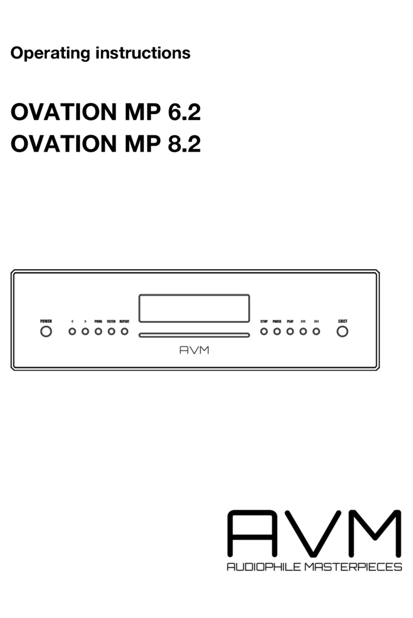 AVM OVATION MP 8.2 operating instructions