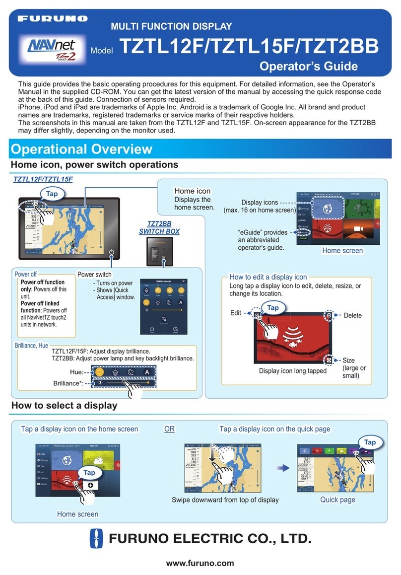 Furuno NAVNET TZTOUCH2 TZTL15F Operator's manual