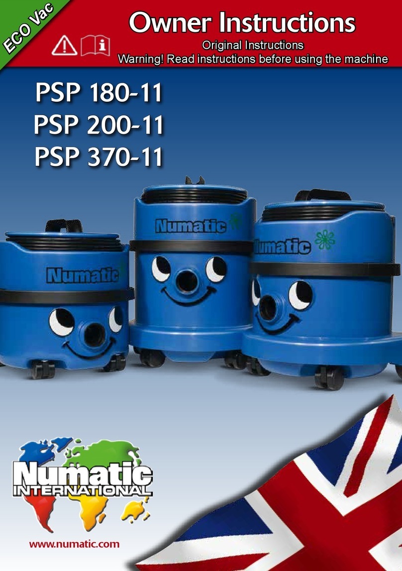 Numatic PSP 200-11 Owner's instructions