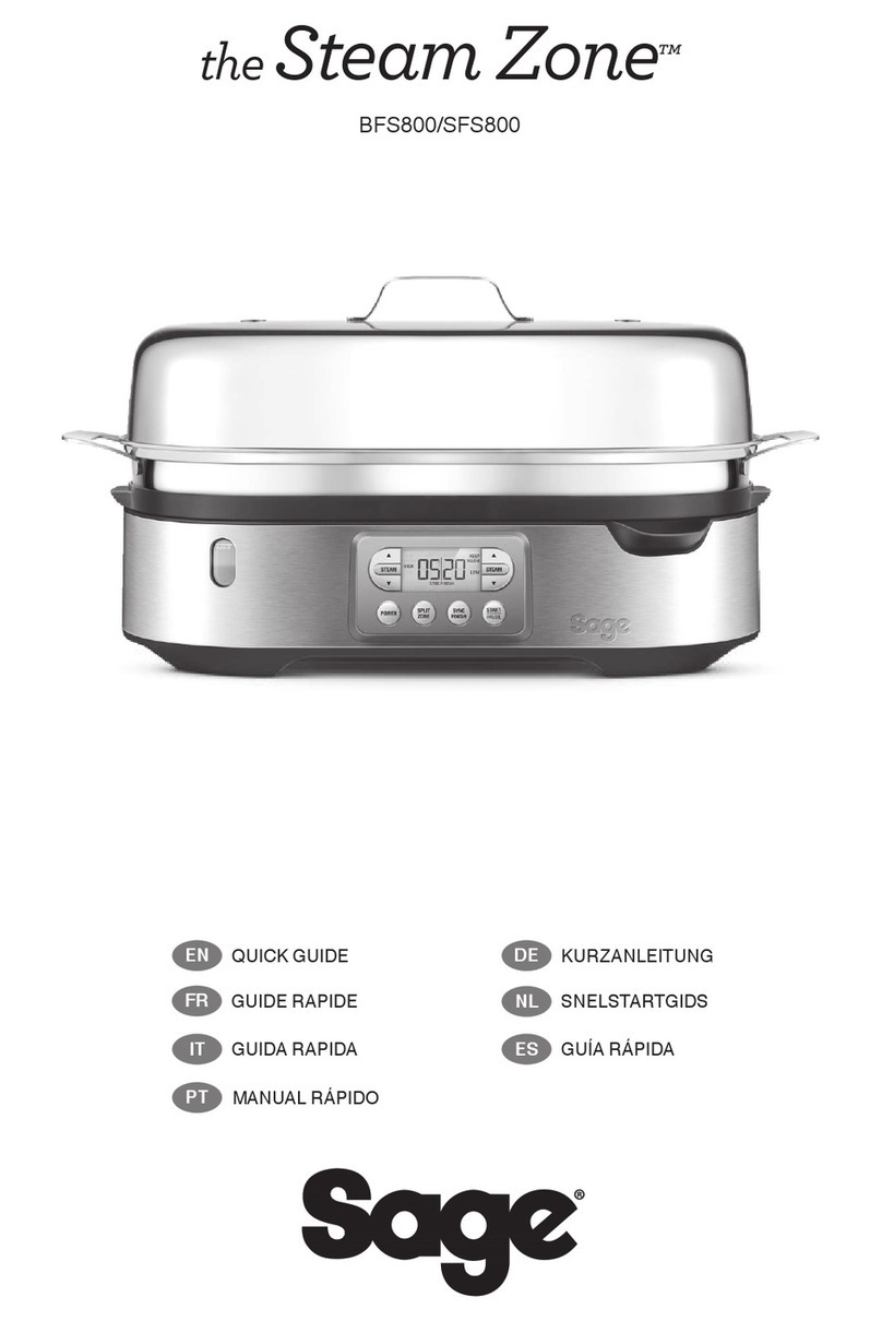 Sage Steam Zone BFS800 quick guide
