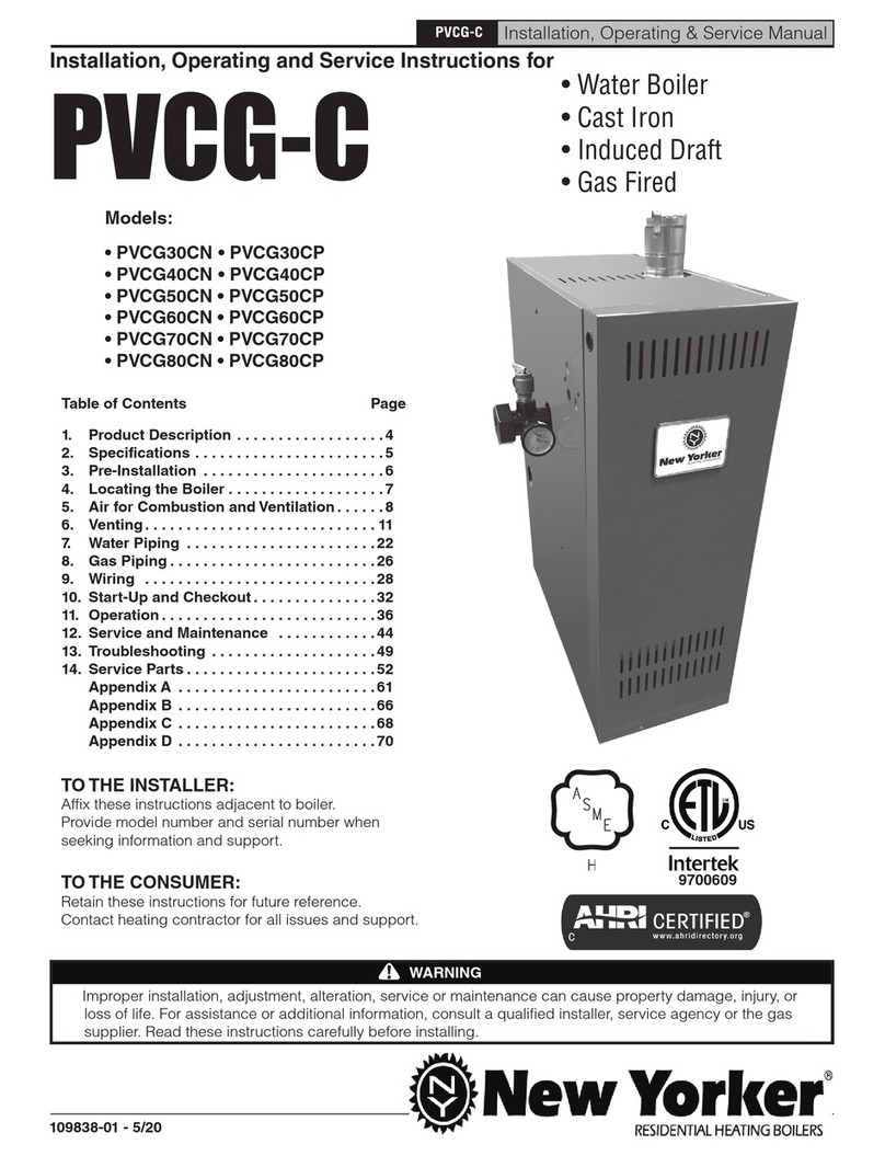 New Yorker PVCG-C Series Service manual