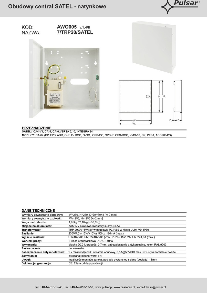 Pulsar 7/TRP20/SATEL Assembly instructions