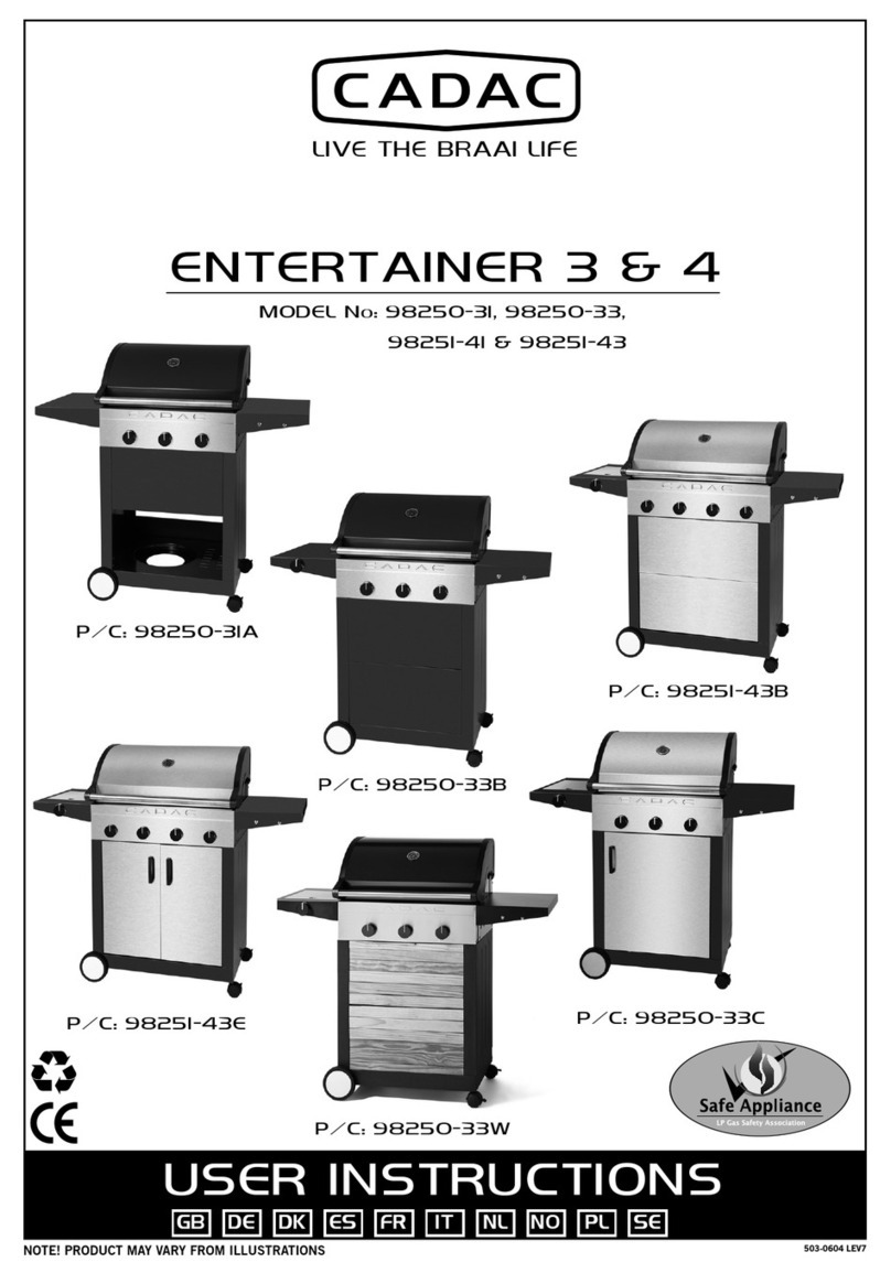 Cadac ENTERTAINER 4 User instructions
