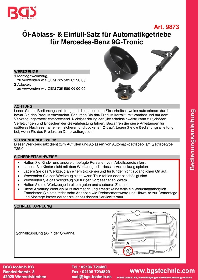 BGS technic 9873 User manual