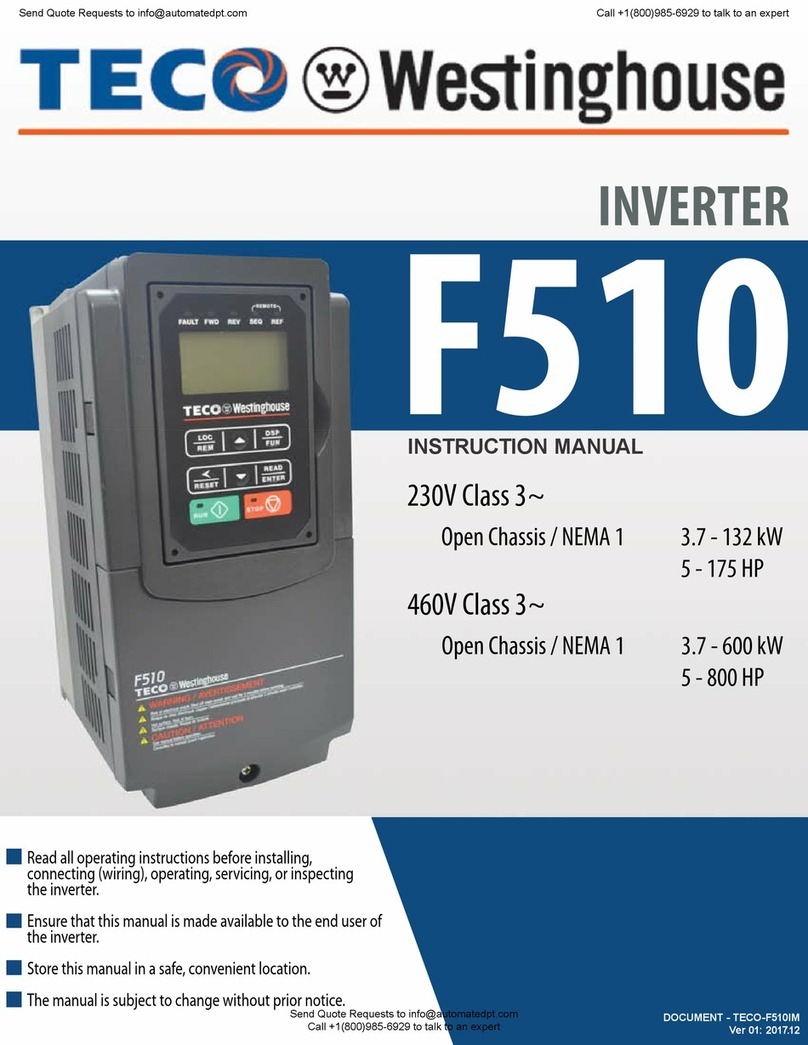 TECO-Westinghouse F510 Series instruction manual TECO-Westinghouse F510 Series instruction manual