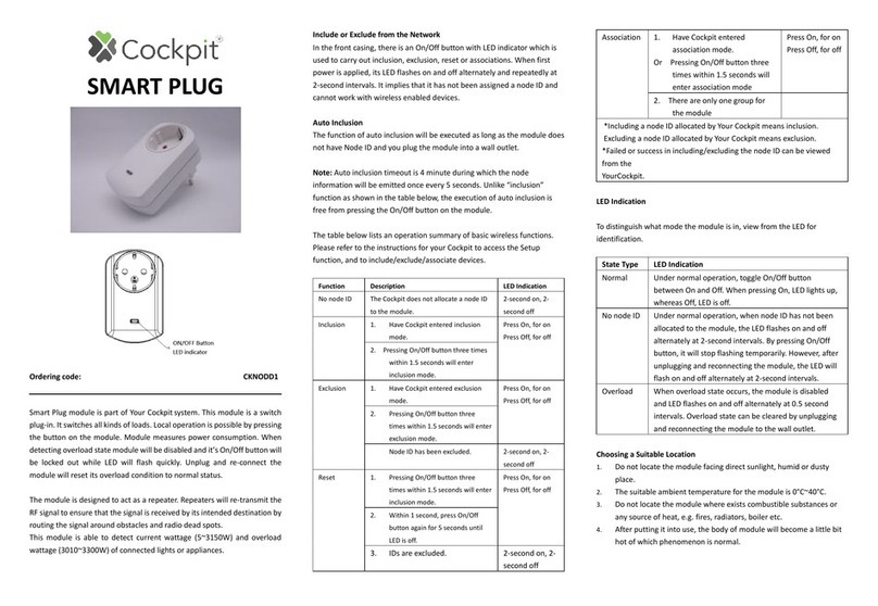 Cockpit CKNODD1 manual