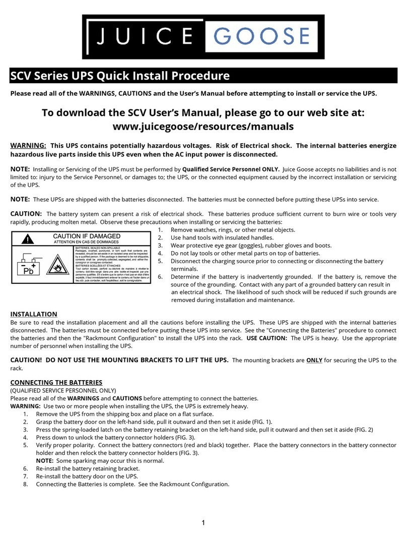 JuiceGoose SCV30001 Install procedures