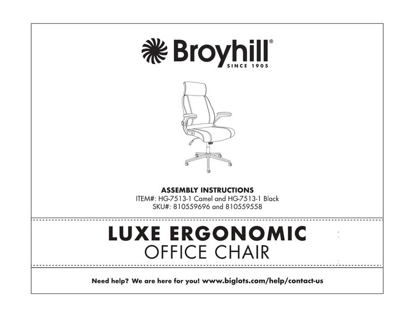 Broyhill LUXE ERGONOMIC HG-7513-1 Camel Assembly instructions