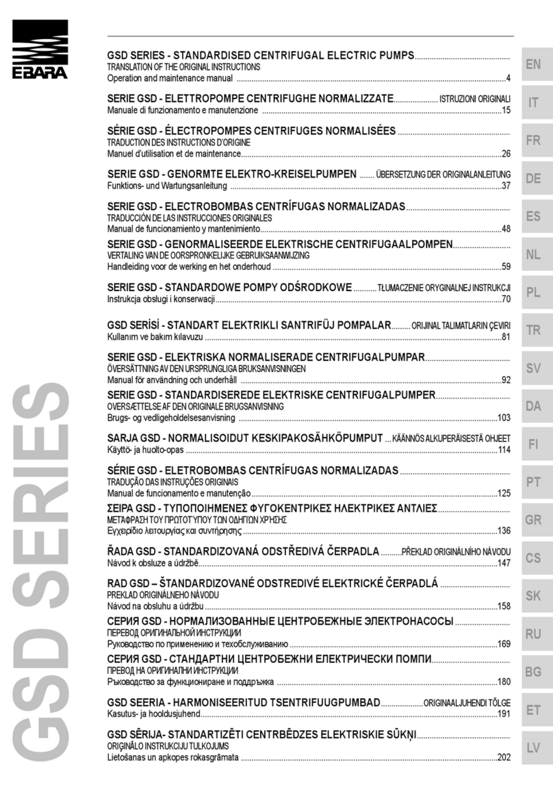 EBARA GSD Series User manual