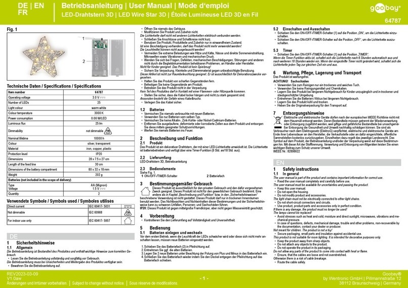 Goobay LED Wire Star 3D user manual Goobay LED Wire Star 3D user manual