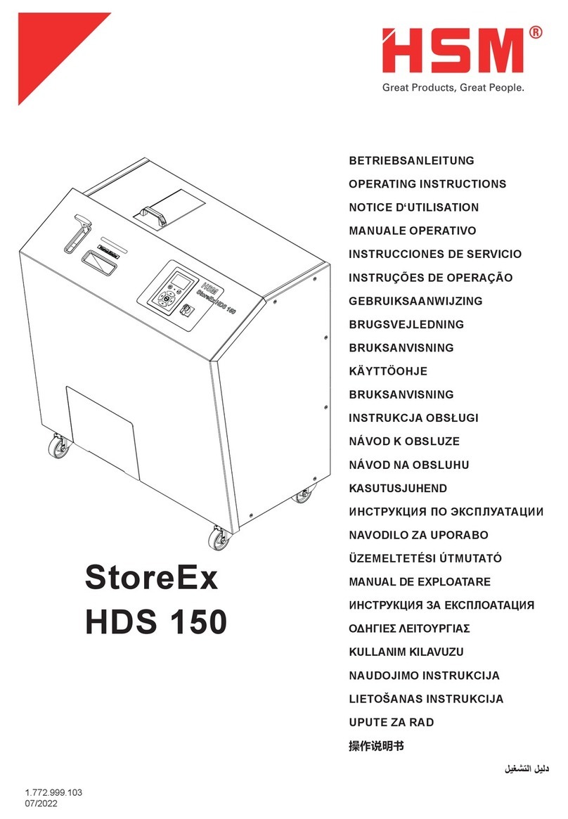 HSM StoreEx HDS 150 operating instructions HSM StoreEx HDS 150 operating instructions