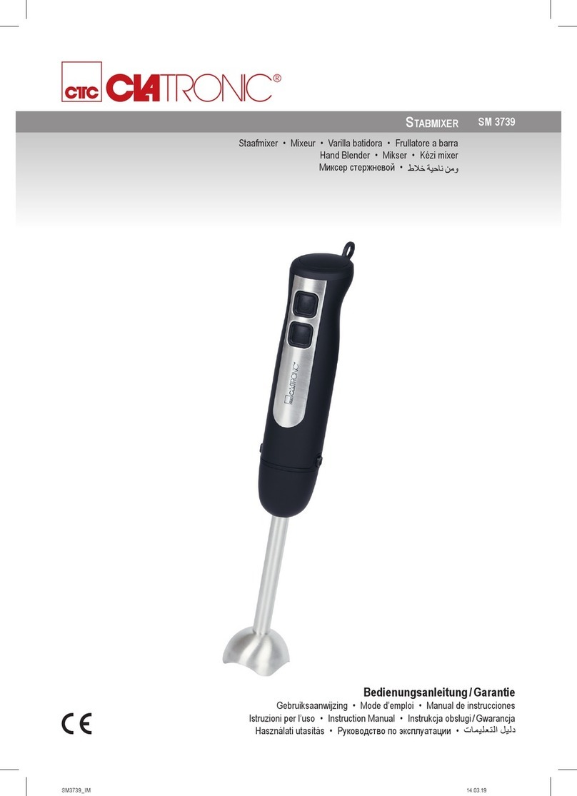 CTC Union CLATRONIC STABMIXER SM 3739 User manual