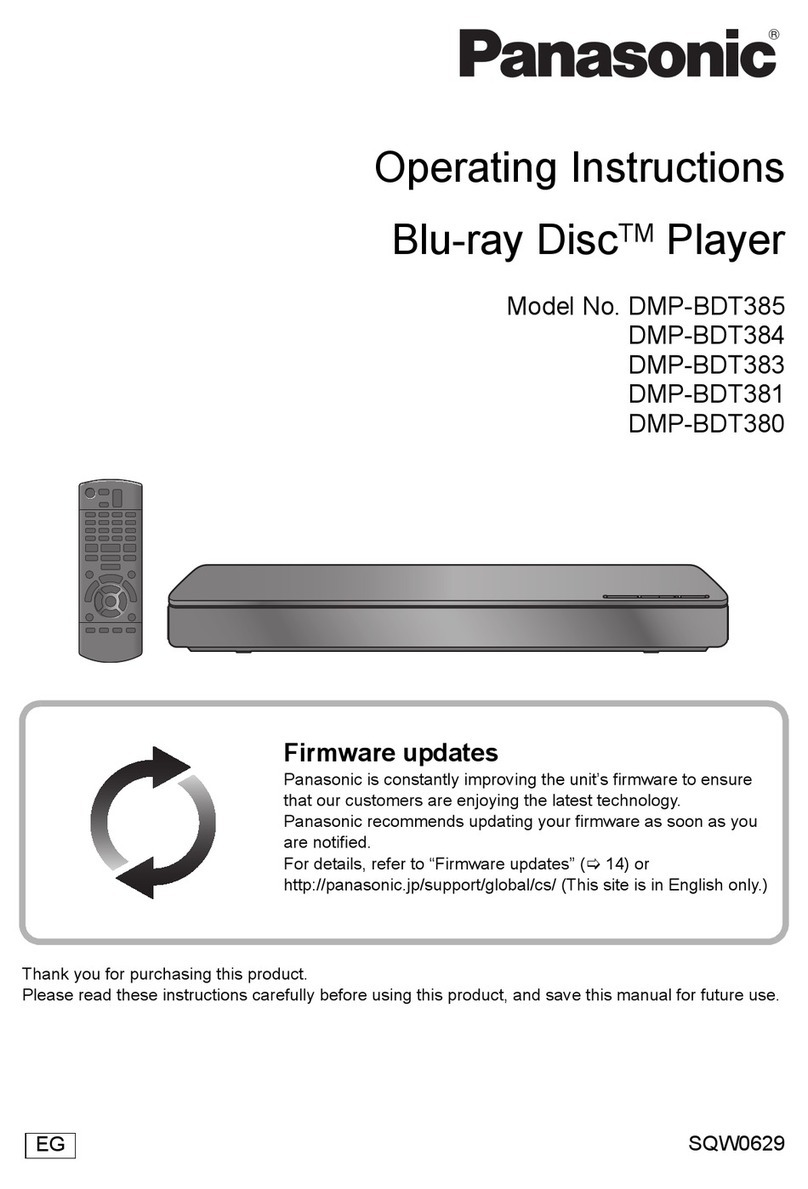 Panasonic DMP-BDT384 operating instructions