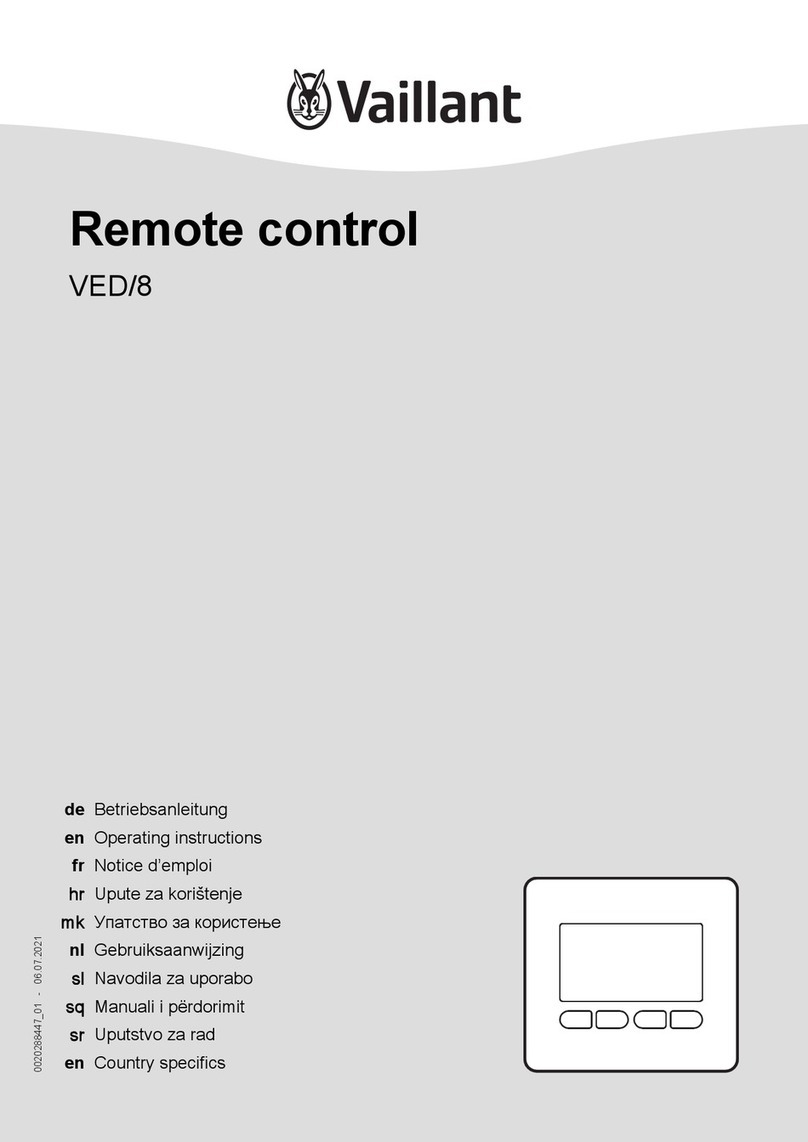 Vaillant VED/8 operating instructions