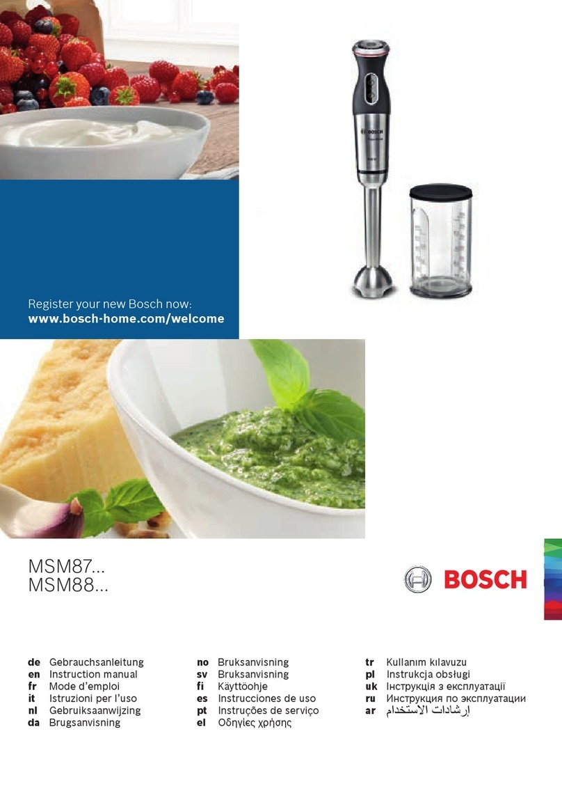 Bosch MSM87 Series instruction manual