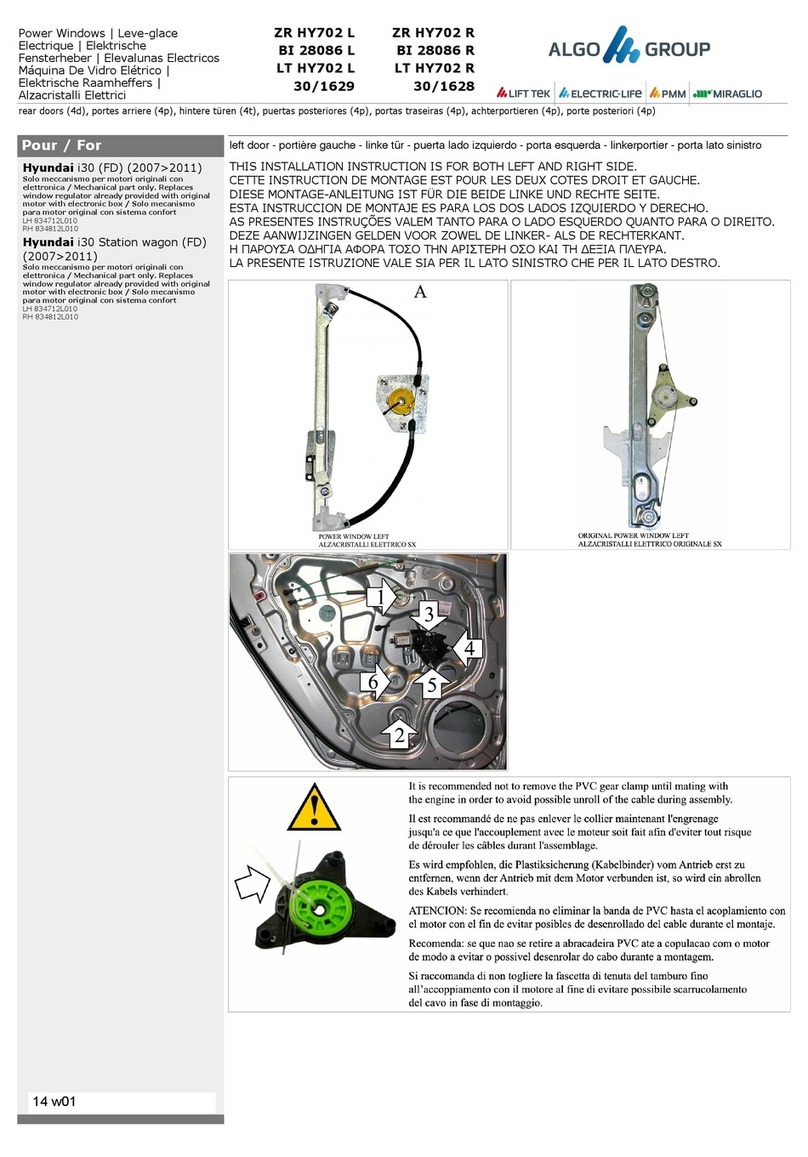 ALGO GROUP ZR HY702 L Installation instruction