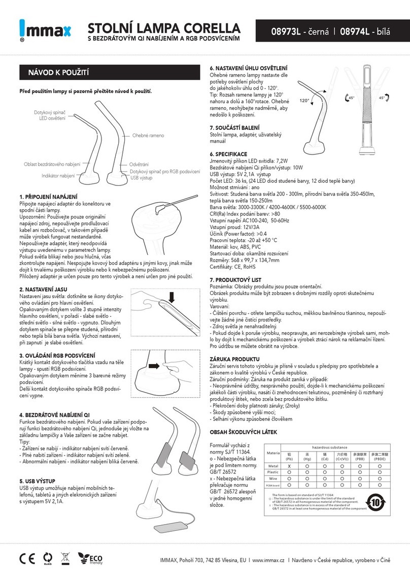 IMMAX CORELLA Instructions for use