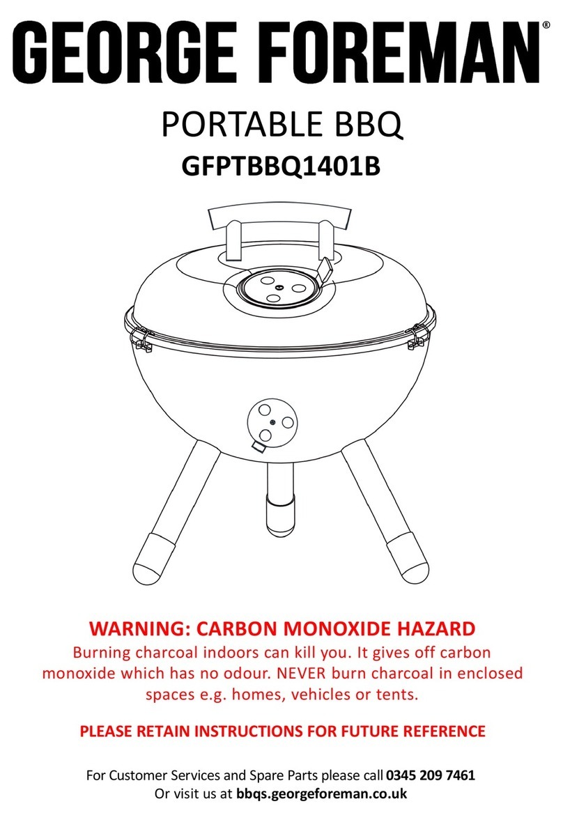 George Foreman GFPTBBQ1401B manual