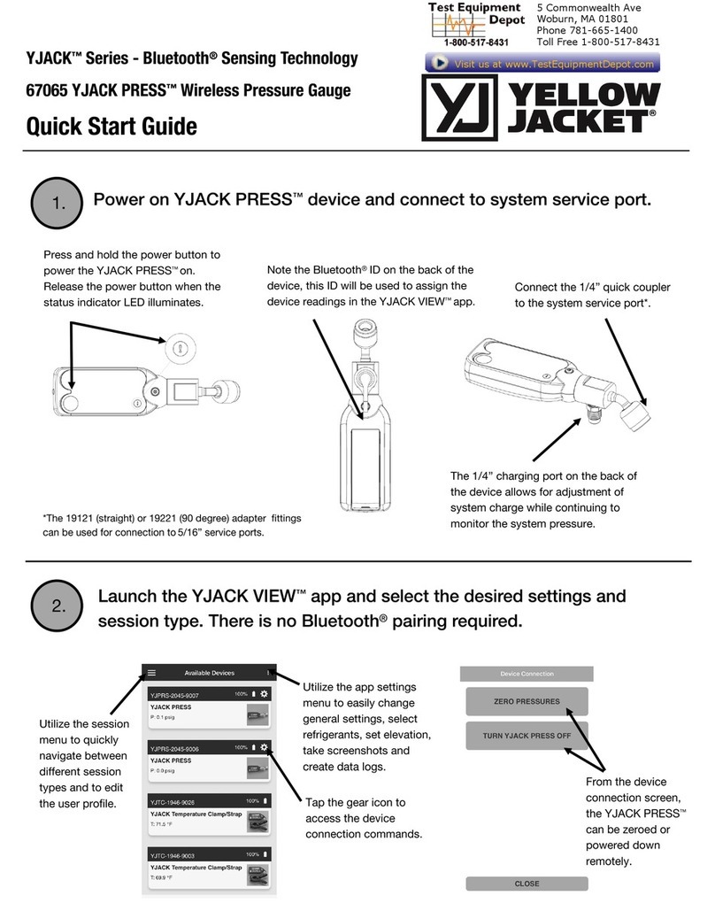 yellow jacket YJACK Series quick start guide