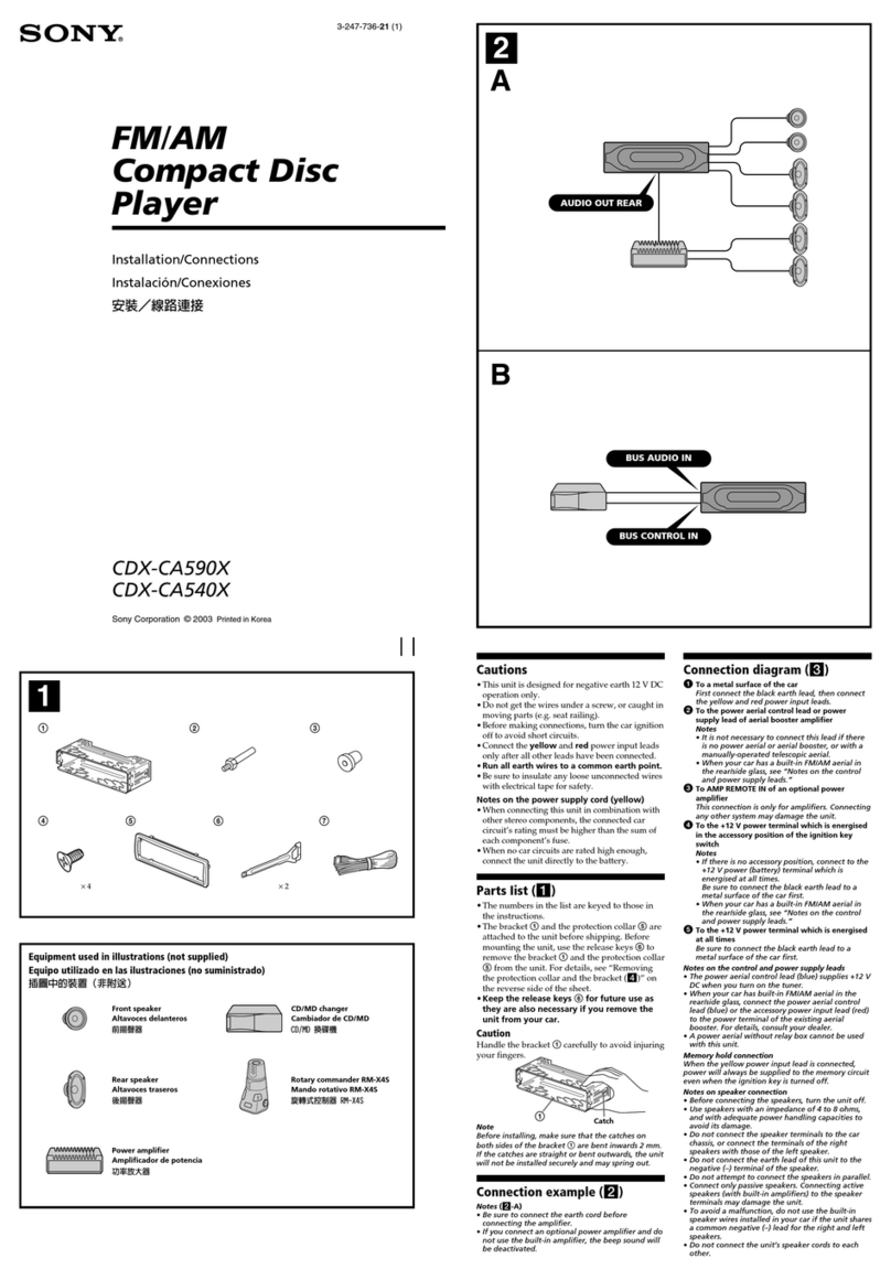 Sony CDX-CA590X Product guide