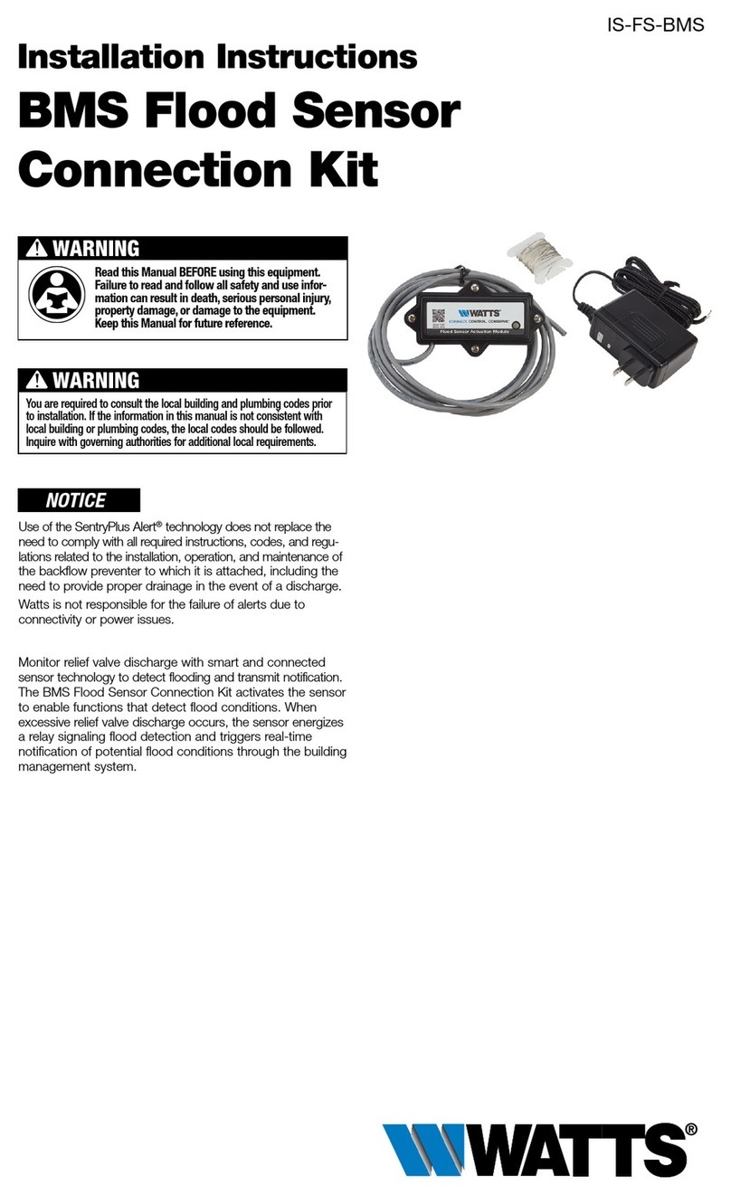 Watts SentryPlus Alert Series installation instructions Watts SentryPlus Alert Series installation instructions