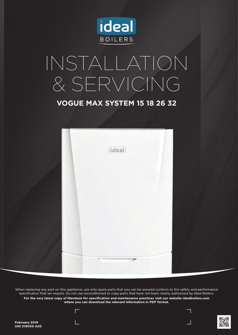 Ideal Boilers VOGUE MAX SYSTEM 15 User guide
