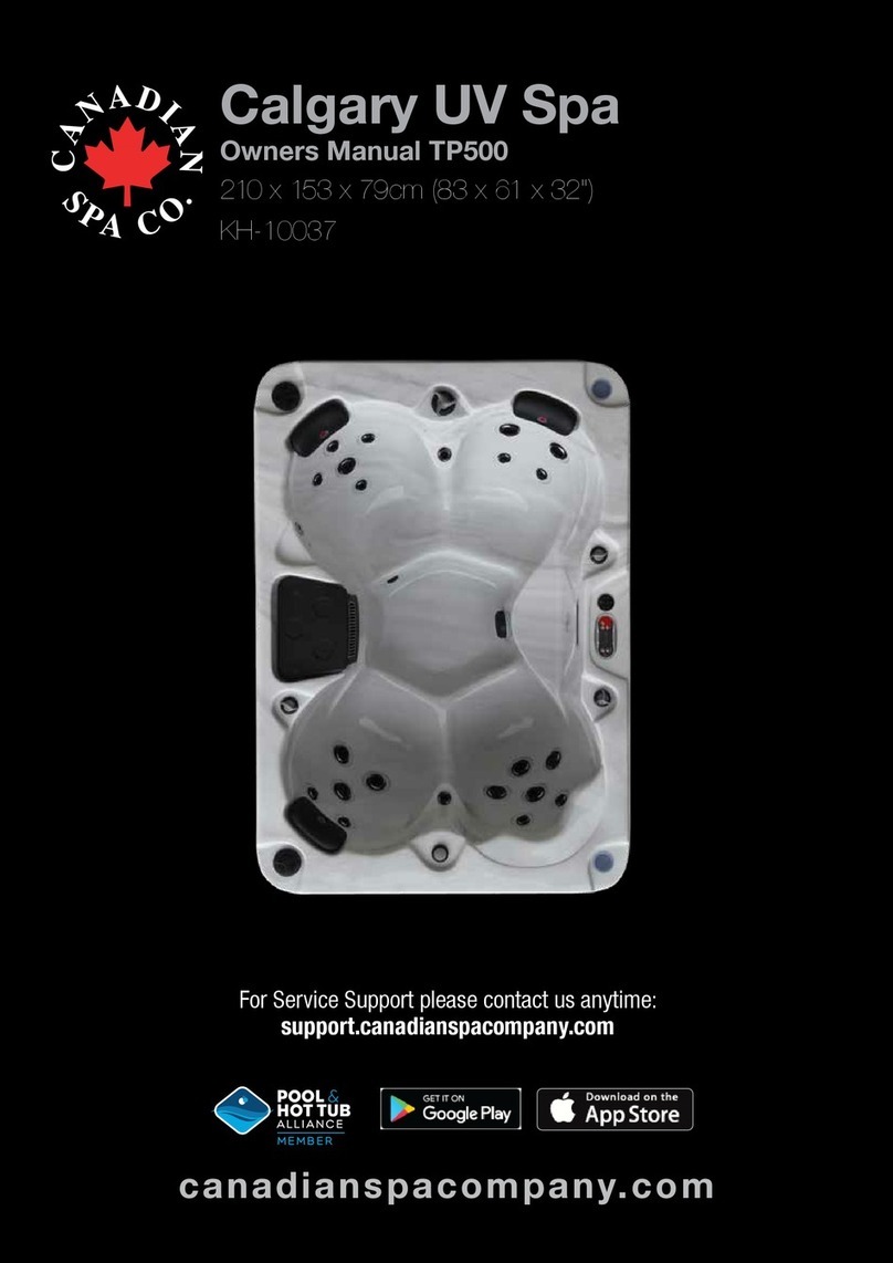 Canadian Spa Calgary TP500 owner's manual