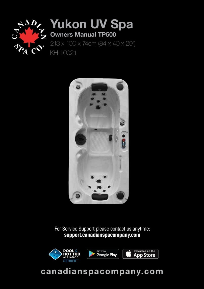 Canadian Spa Yukon TP500 User manual