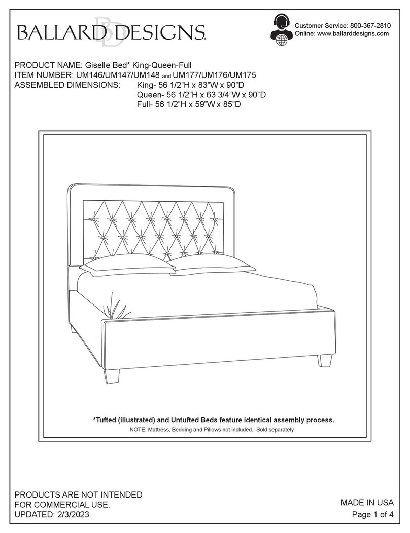 Ballard Designs Giselle Bed UM146 Assembly