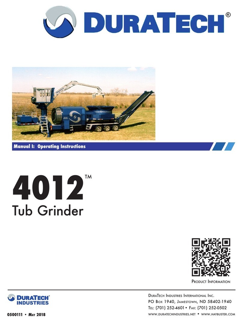 Duratech 4012 Tub Grinder Operator's manual