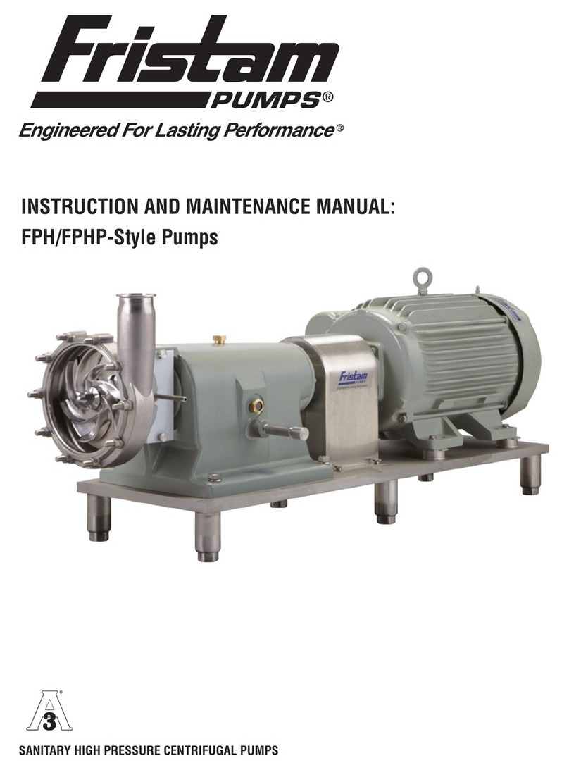 Fristam Pumps FPH Series Instruction and maintenance manual