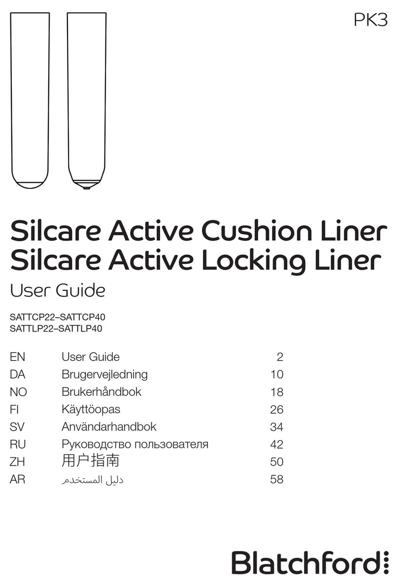 Blatchford Silcare Active Cushion Liner User manual