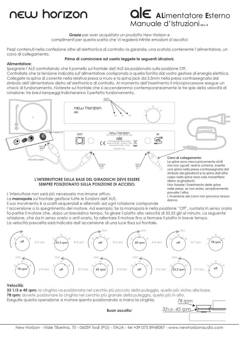New Horizon ALE owner's manual