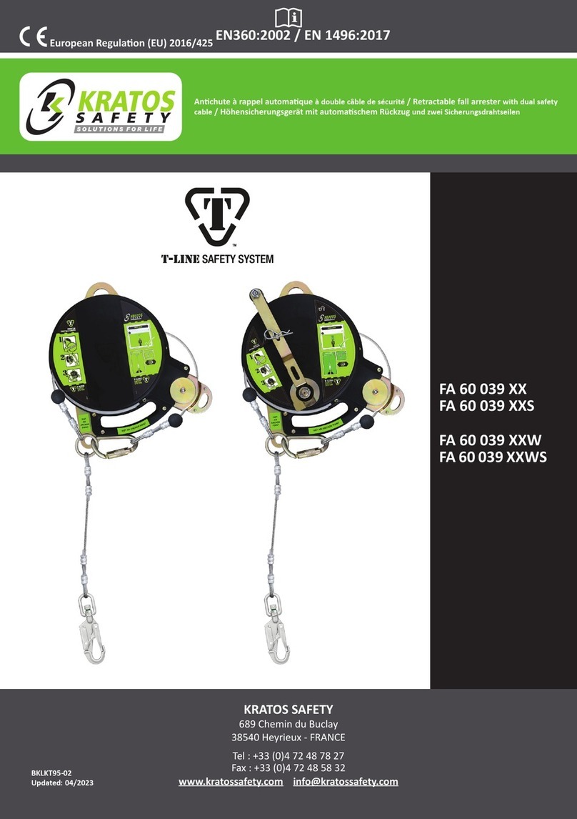 KRATOS SAFETY T-LINE FA 60 039 XX manual