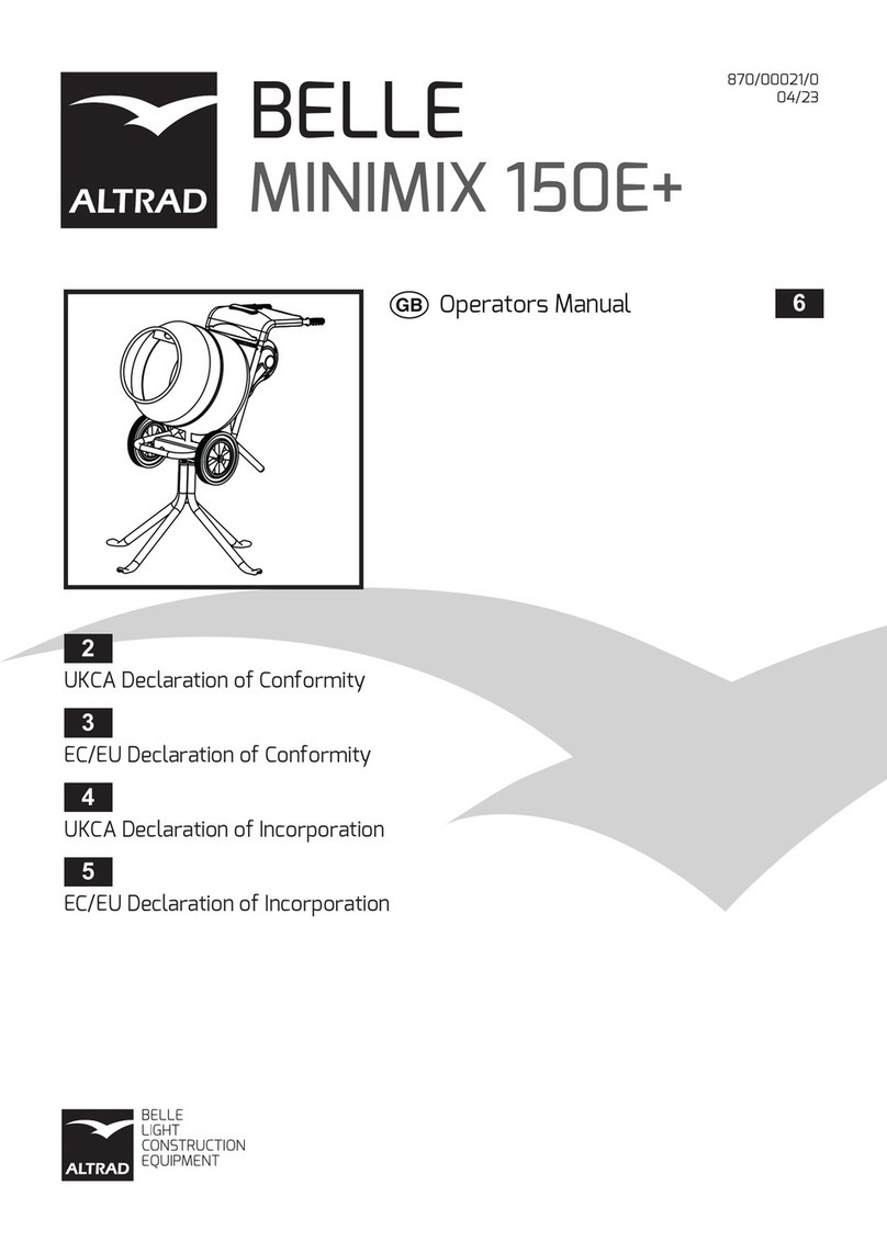 Altrad BELLE MINIMIX 150E+ User manual