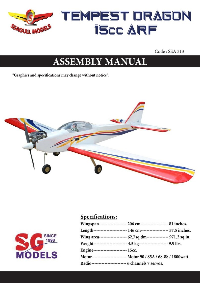 Seagull Models TEMPEST DRAGON 15cc ARF User manual