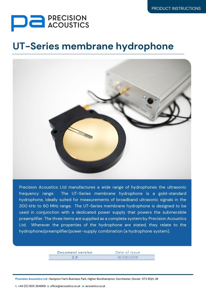 Precision Acoustics UT Series Instruction sheet