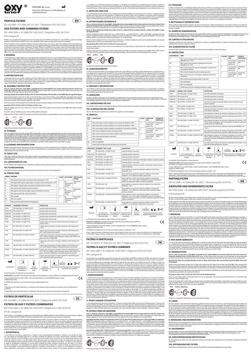Oxyline X7N11 manual