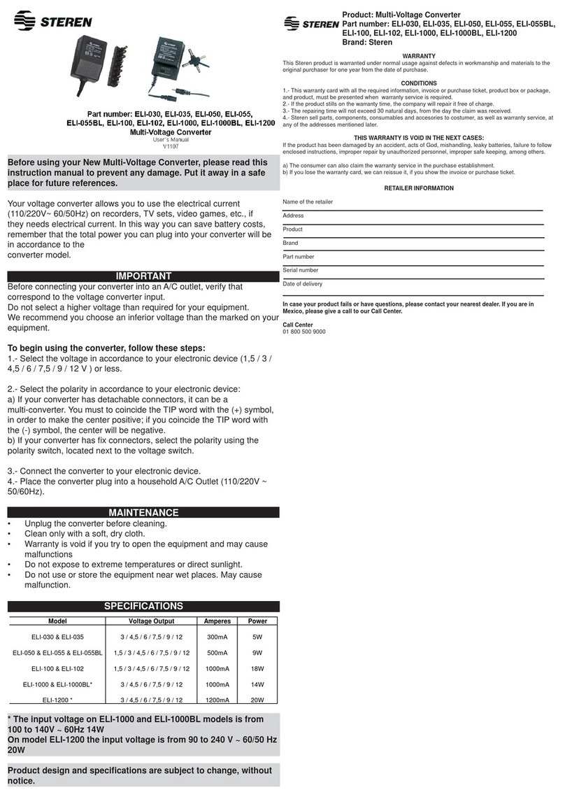 Steren ELI-030 user manual