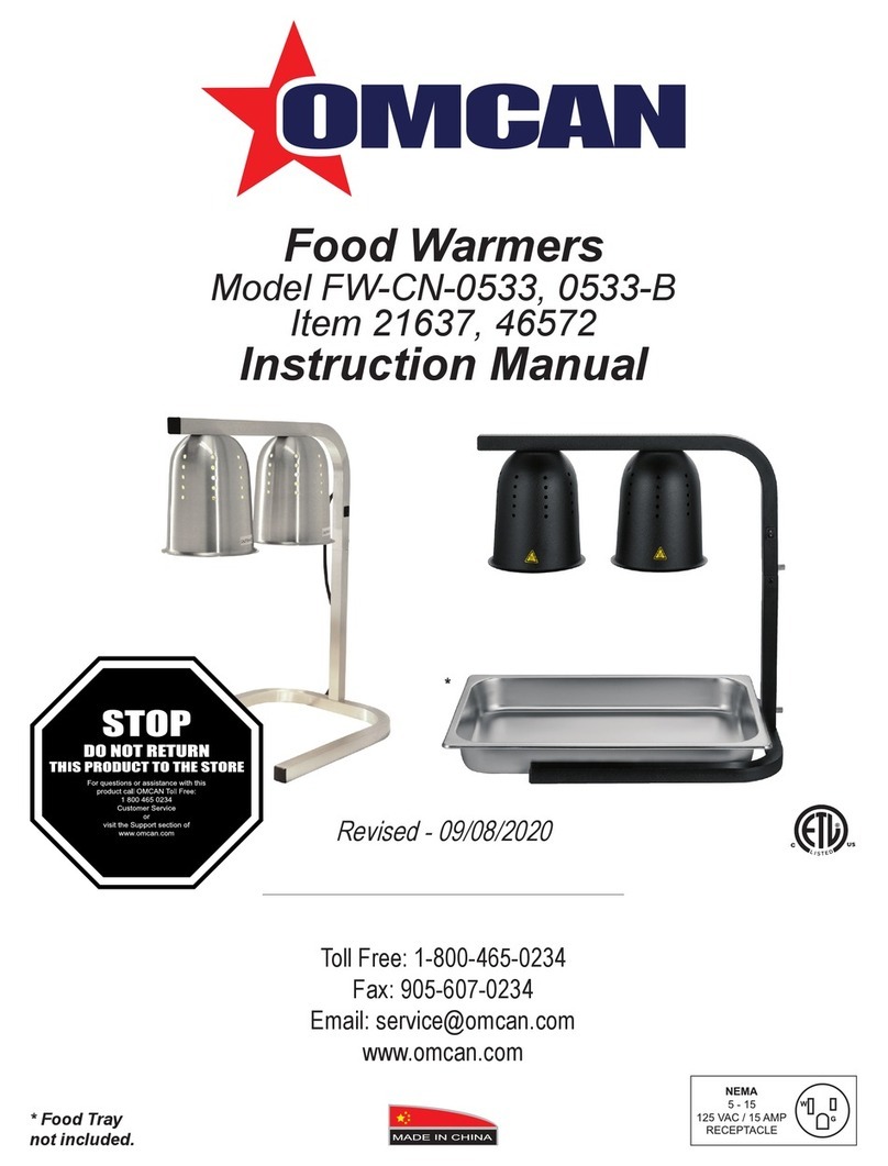 Omcan FW-CN-0533-B instruction manual