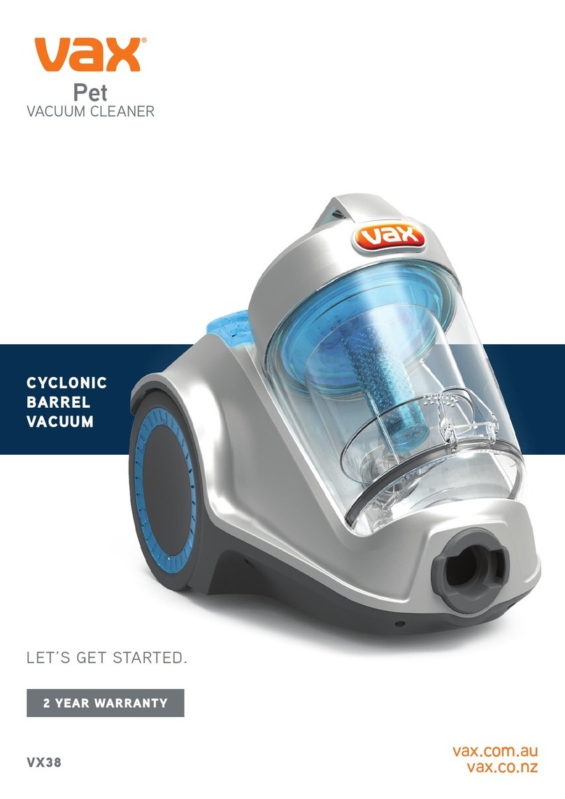 Vax Pet VX38 Installation instructions