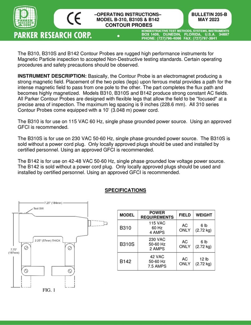 Parker Research Corp B-310 operating instructions