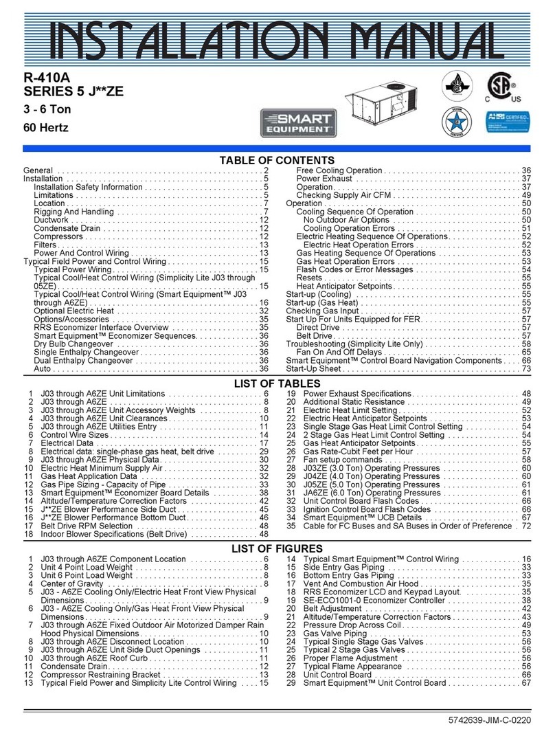 Johnson Controls 5 J ZE Series User manual